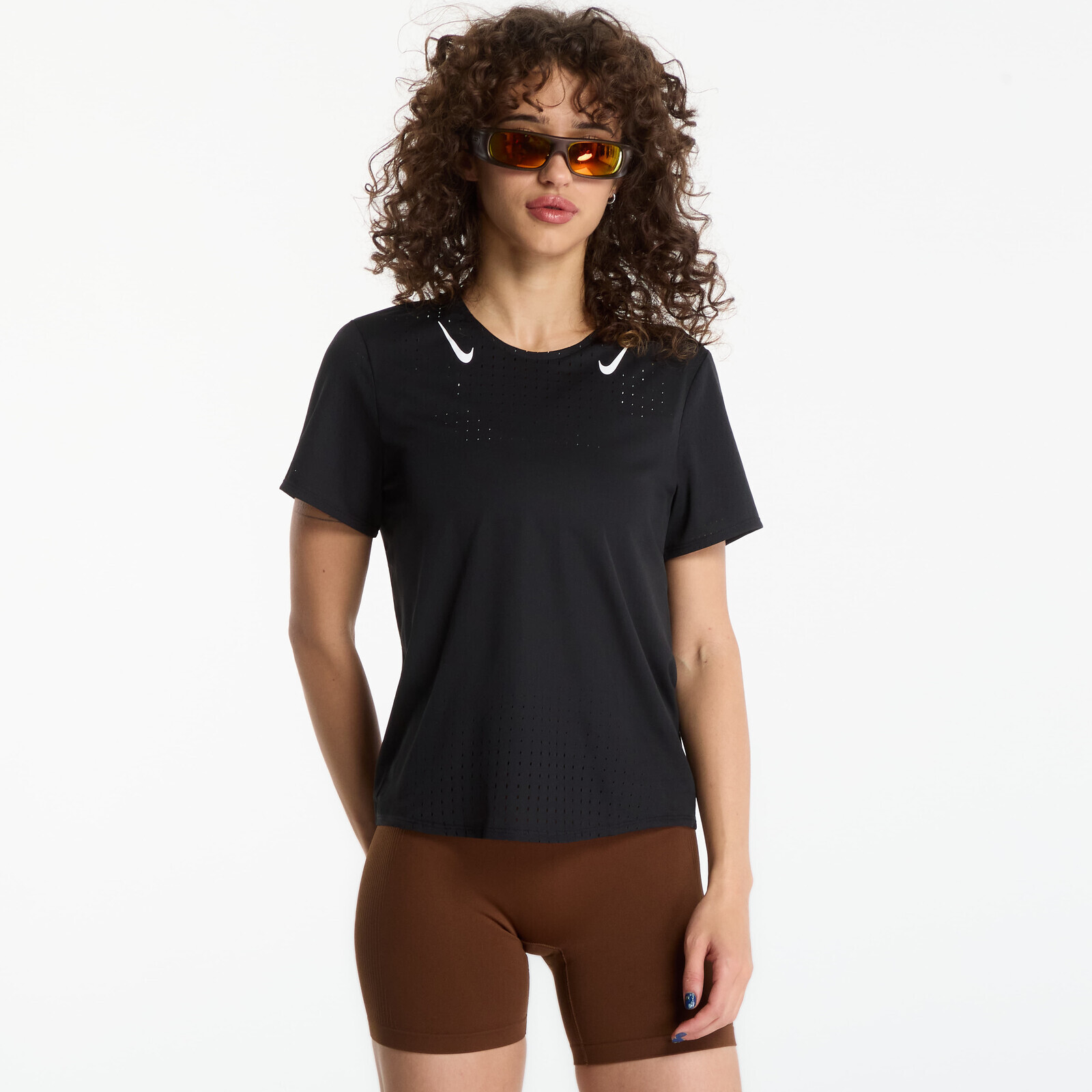 T-shirt Nike AeroSwift Dri-FIT ADV Running Top Black/ White M