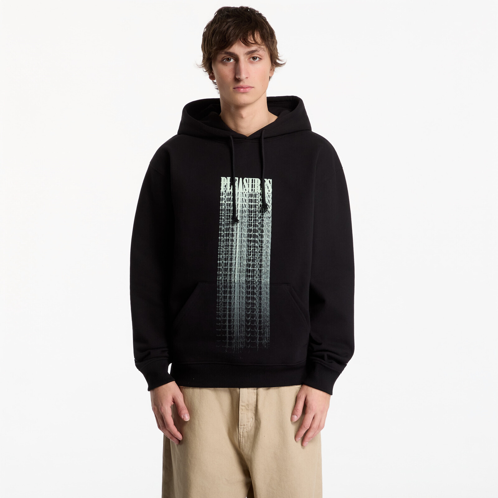 Sweatshirt PLEASURES Blurred Hoodie Black XXL