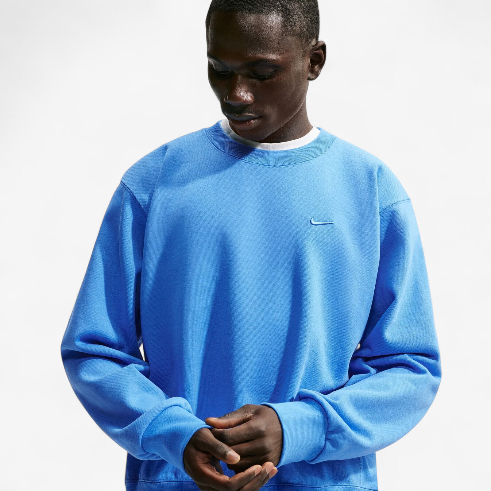 Sweatshirt Nike Energy Fleece Crew-Neck Sweatshirt Lt Photo Blue S