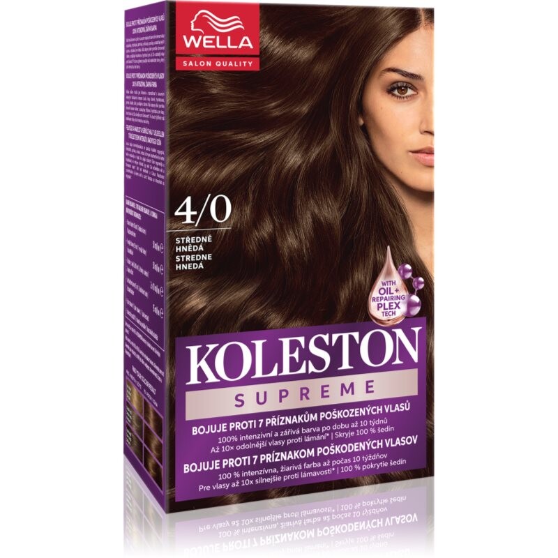 Wella Koleston Supreme hair colour shade 4/0 Medium Brown 100 ml