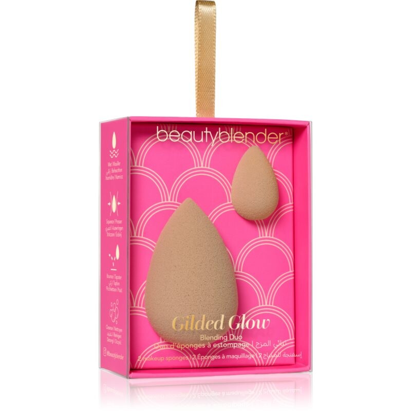 beautyblender® Gilded Glow makeup sponge in gift packaging