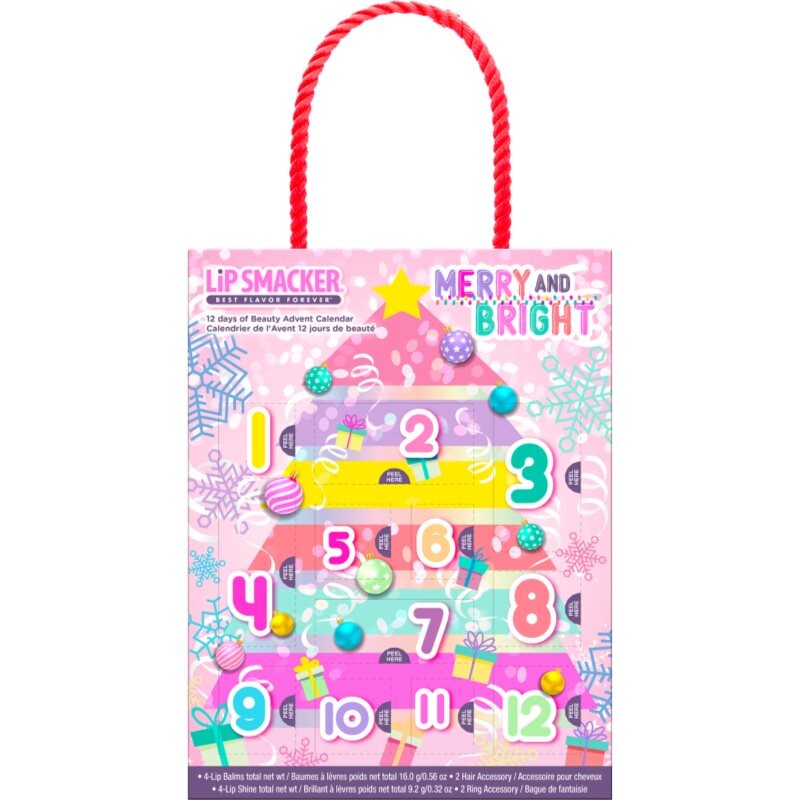 Lip Smacker Merry and Bright 12 Days of Beauty advent calendar for children