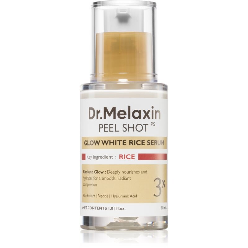 Dr. Melaxin Peel Shot Glow White Rice Serum regenerating and brightening serum with an exfoliating effect 30 ml