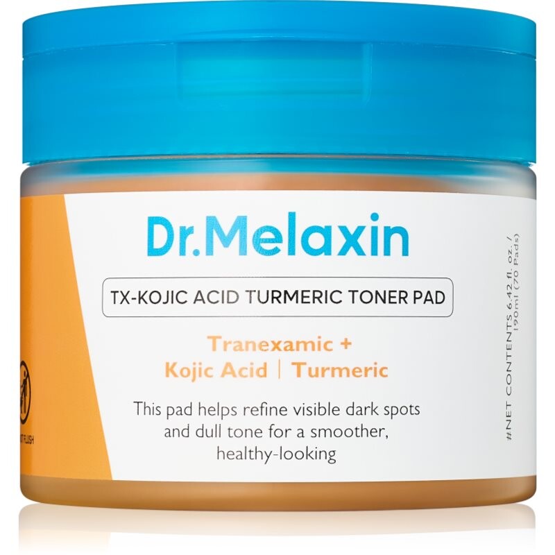 Dr. Melaxin TX Kojic Acid Turmeric Toner Pad toner pads to even out skin tone 70 pc