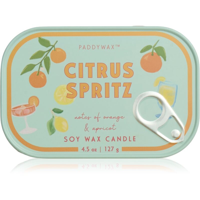 Paddywax Bistro Tin Citrus Spritz scented candle in a tin 127 g
