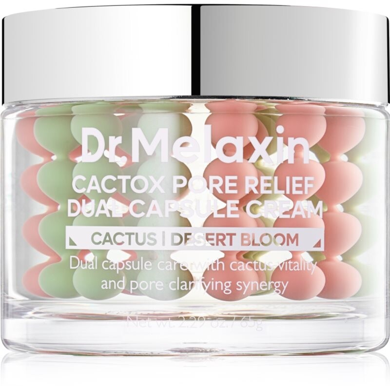 Dr. Melaxin Cactox Pore Relief Dual Capsule Cream moisturising cream to smooth skin and minimise pores 65 g