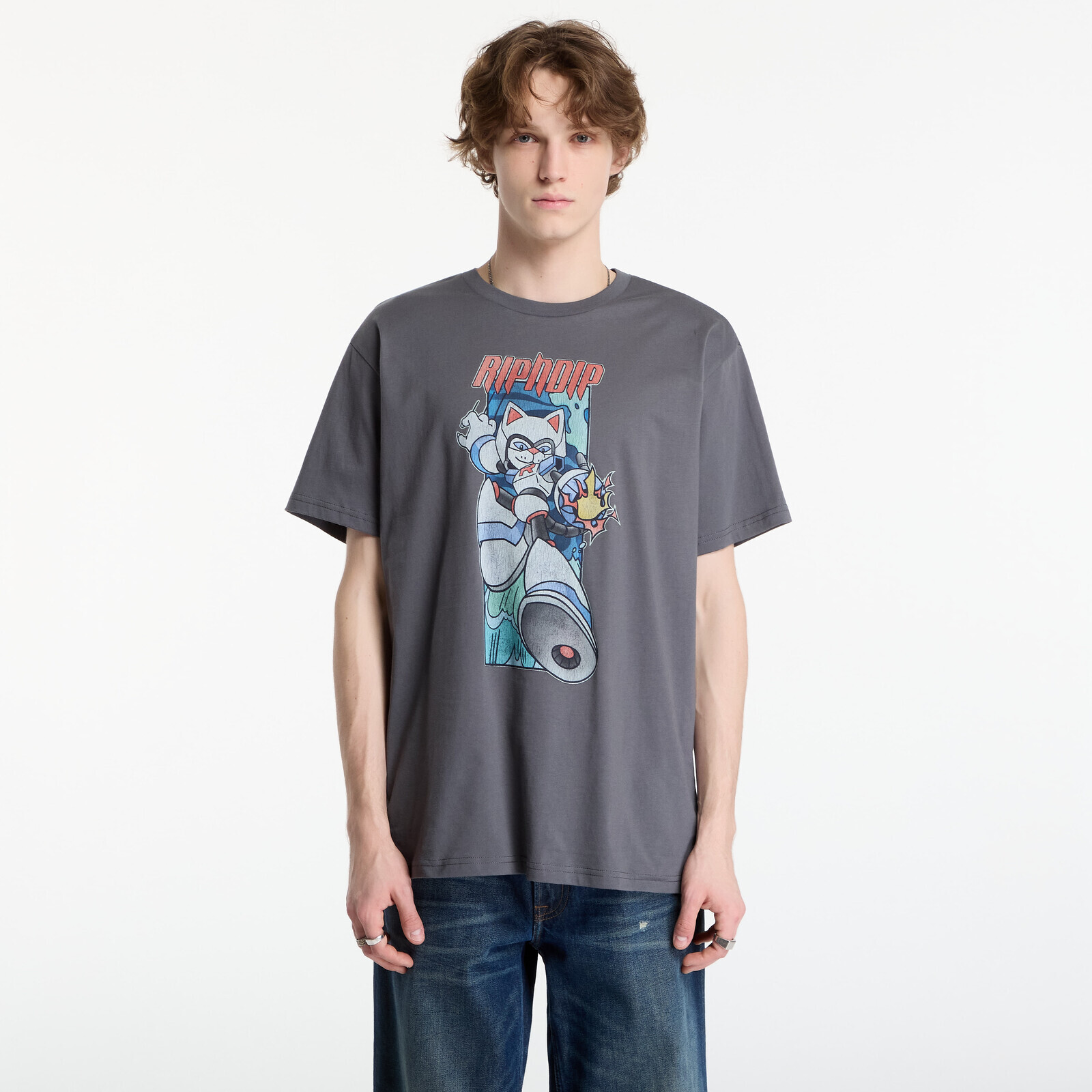 T-shirt RIPNDIP Rokkunerm Tee Charcoal L