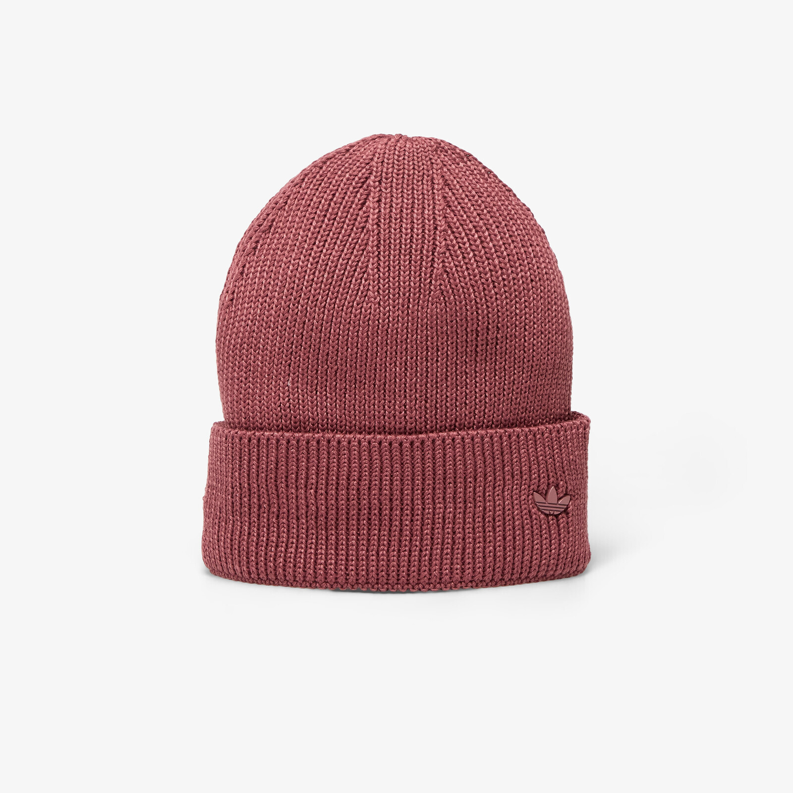 adidas Everyday Icons Beanie With Tonal Metal Trefoil Quiet Crimson OSFM