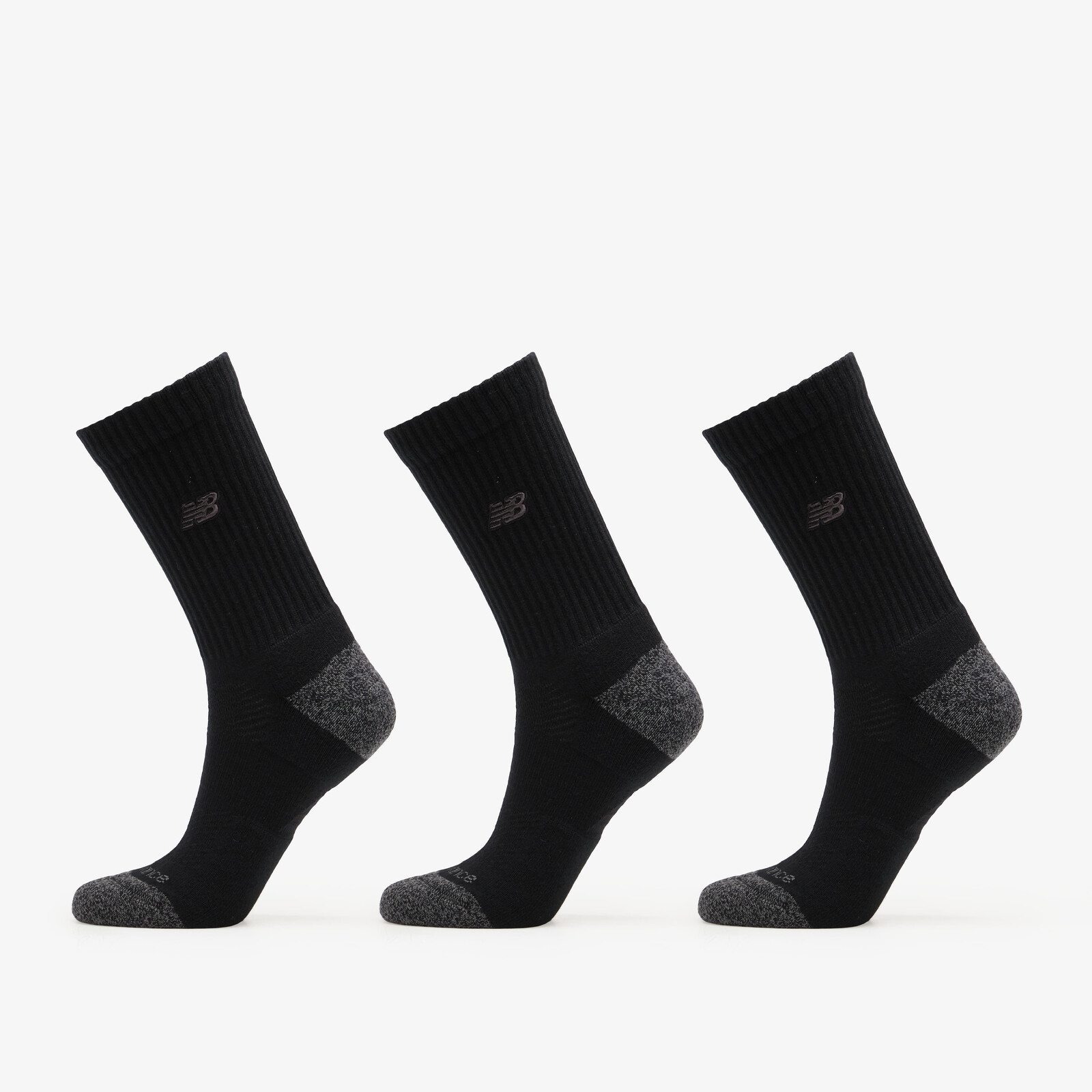 New Balance Active Premium Crew 3 Pack Black M
