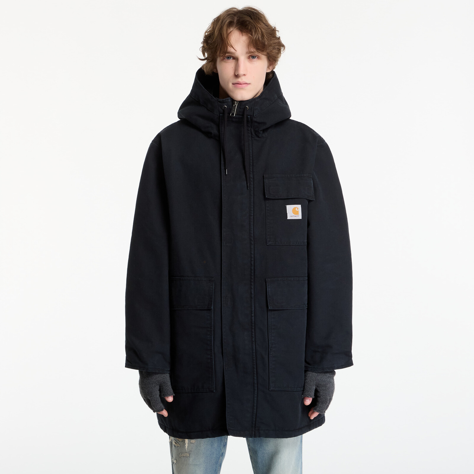 Jacket Carhartt WIP Boreal Parka UNISEX Black Stone Canvas S