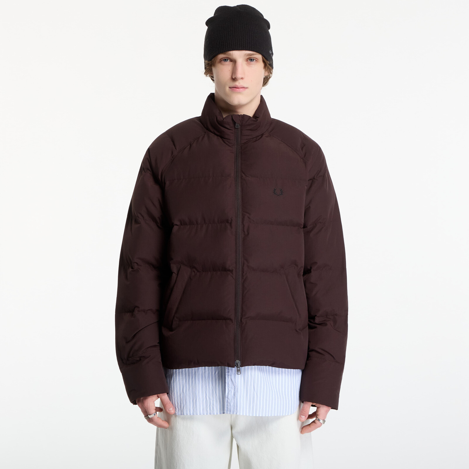 Jacket FRED PERRY Raglan Sleeve Padded Jacket Rich Brown L