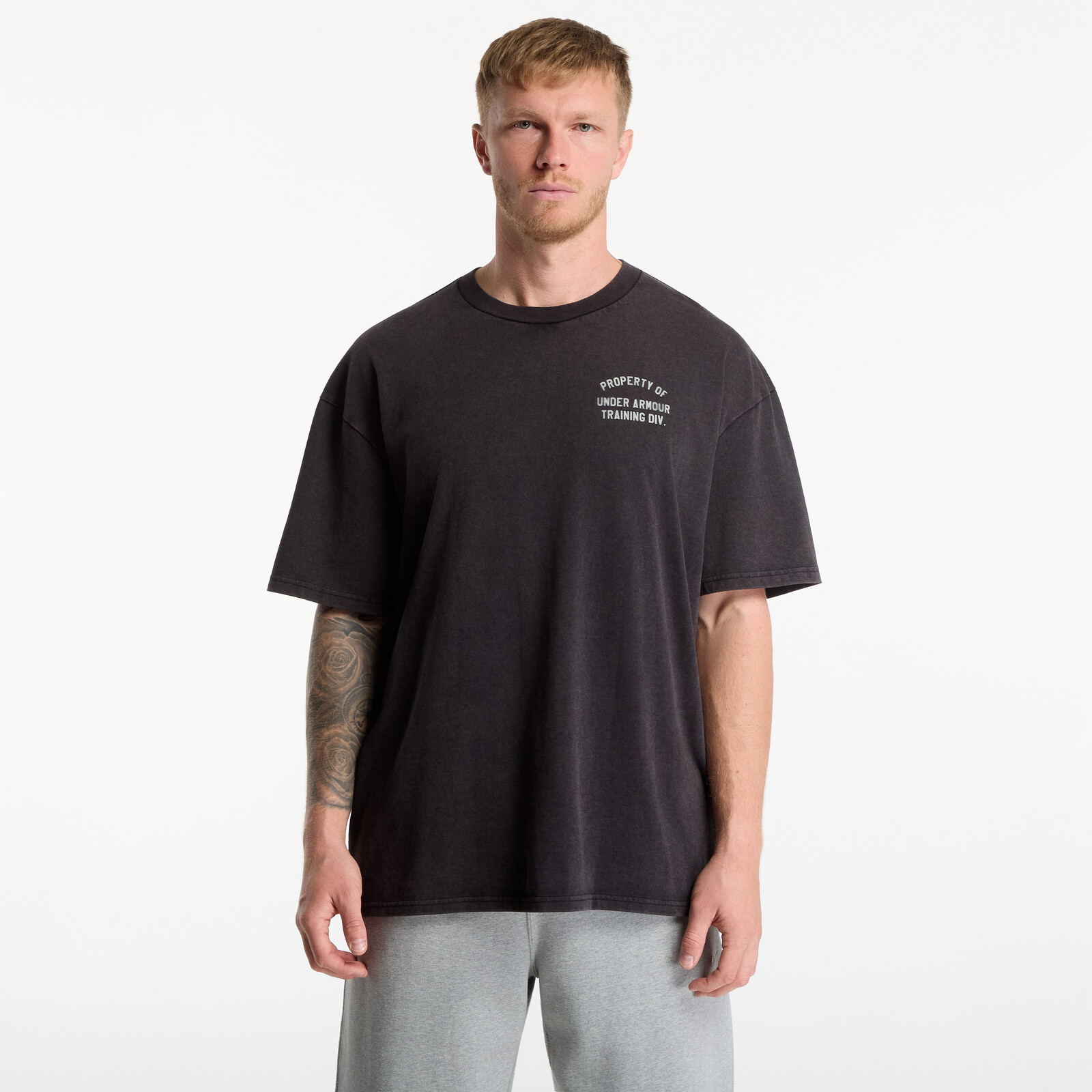 T-shirt Under Armour M HWT Property OF SS Ultimate Black/ Titanium L