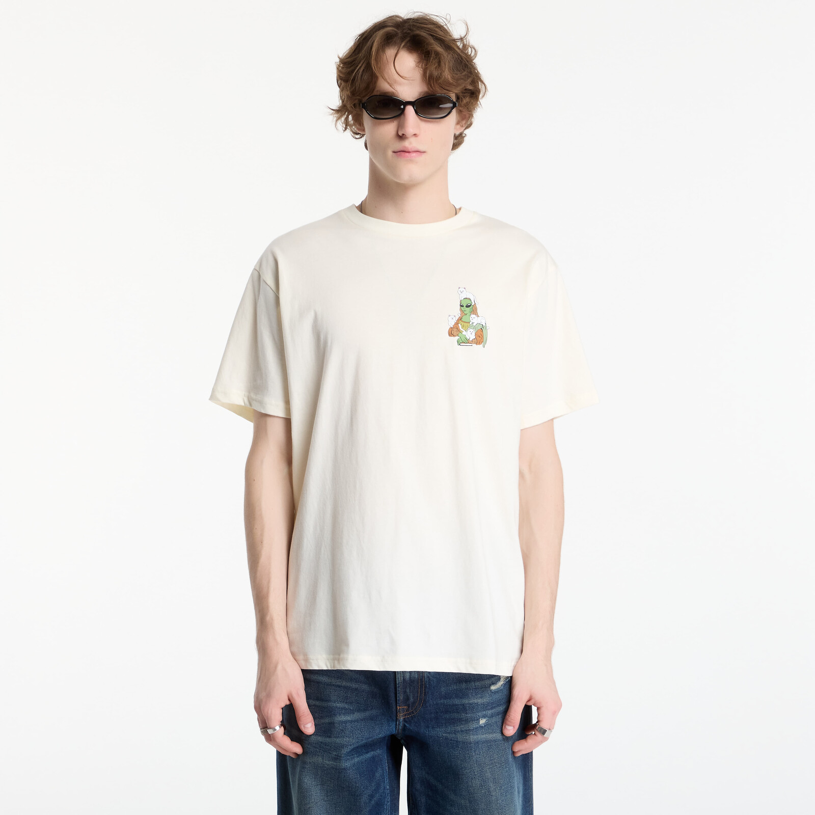 T-shirt RIPNDIP Here All Along Tee Bone XL