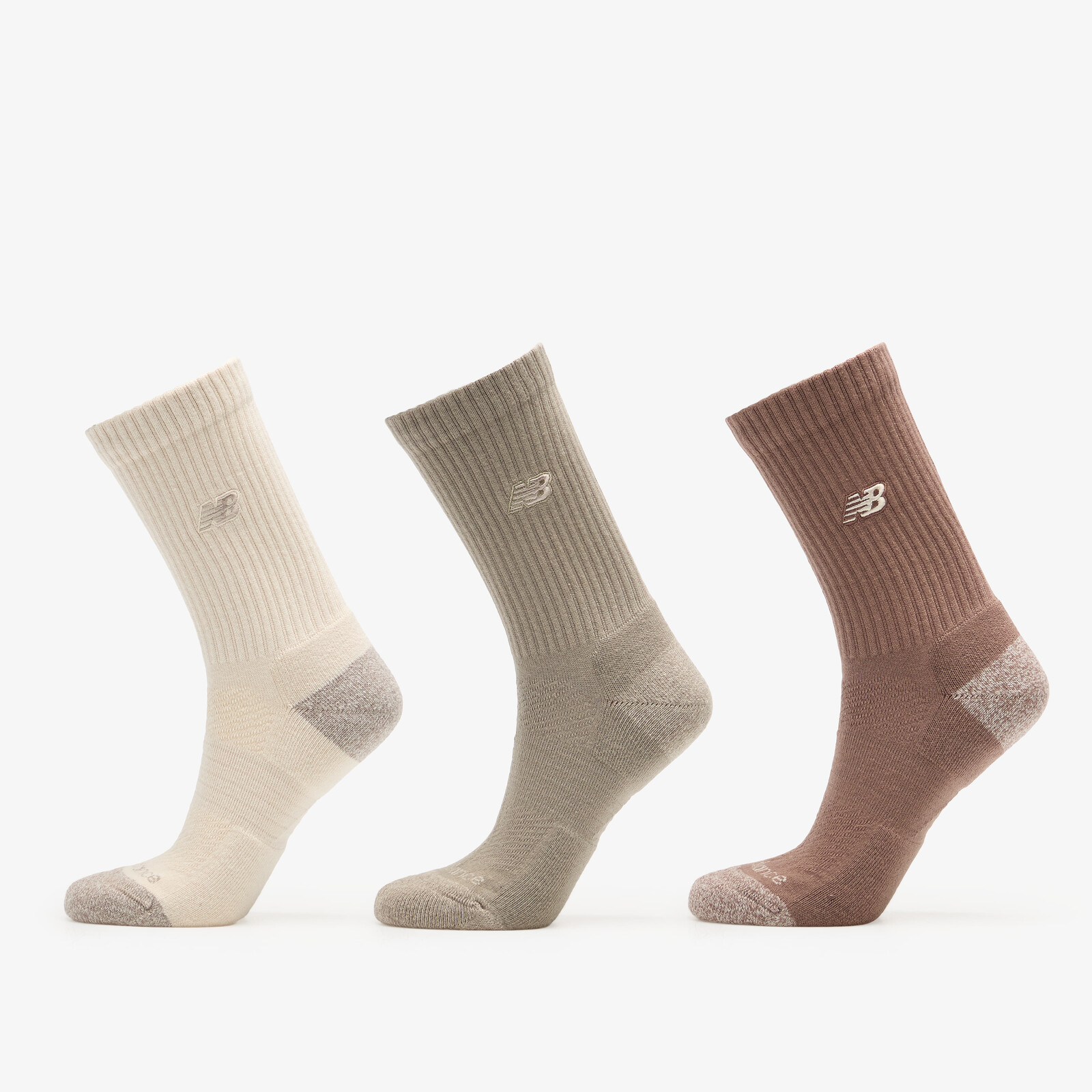 New Balance Active Premium Crew 3 Pack Linen/ Arid Stone/ Earth Shadow M