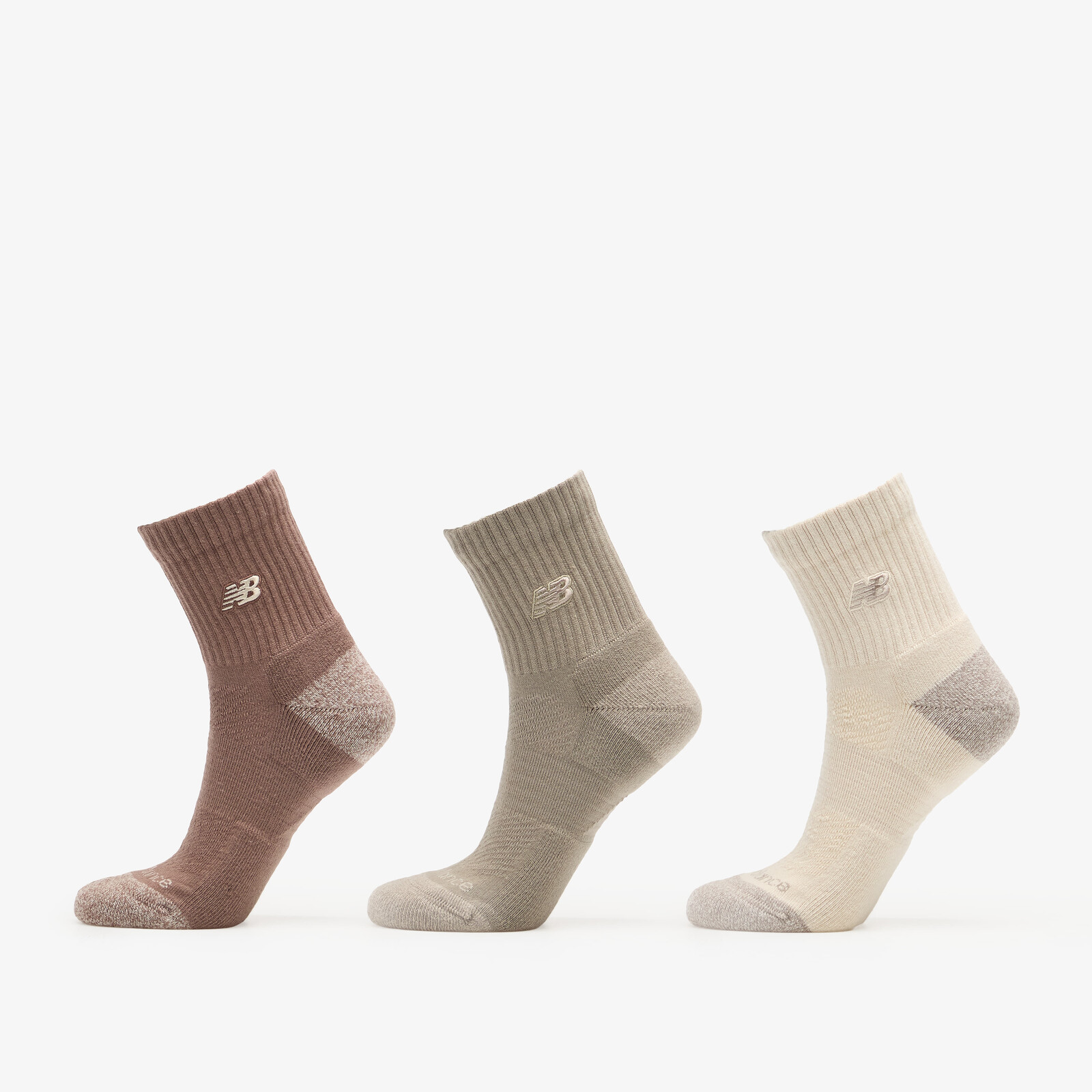 New Balance Active Premium QTR 3 Pack Linen/ Arid Stone/ Earth Shadow L