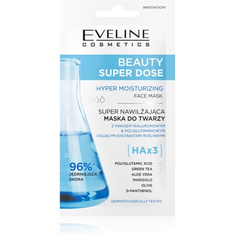Eveline Cosmetics Beauty Super Dose Hyper Moisturizing regenerating and hydrating face mask 8 ml