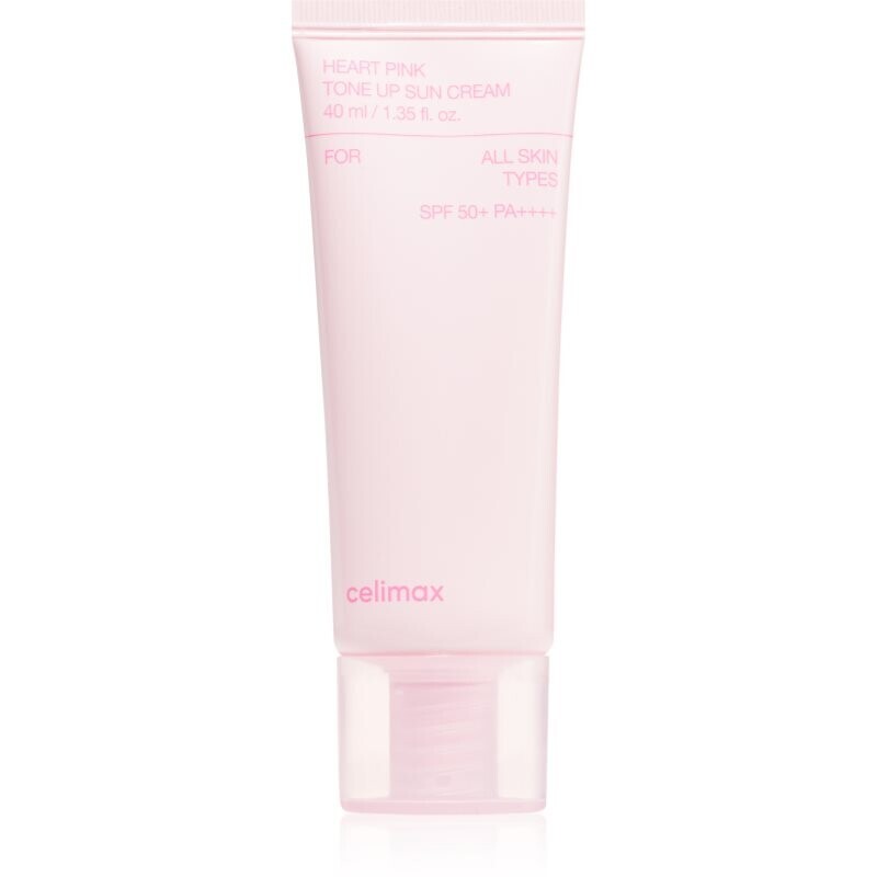 celimax Heart Pink Tone-Up Sun Cream sunscreen to even out skin tone SPF 50+ 40 ml