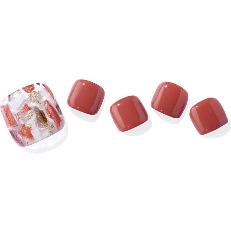 ohora Semi Cured Gel Pedicure Strips P Vintage Wood nail stickers for legs shade PD-010 1 pc