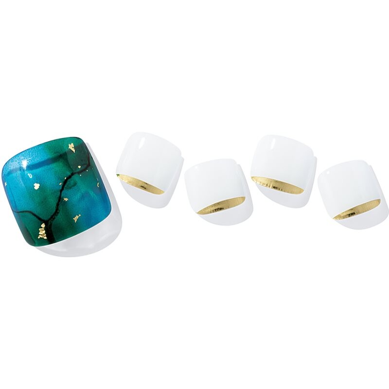 ohora Semi Cured Gel Pedicure Strips P Tide Pool nail stickers for legs shade PD-028 1 pc