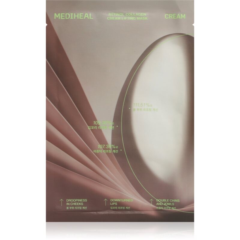 MEDIHEAL Retinol Collagen Cream Lifting Mask firming face mask for intensive hydration 1 pc