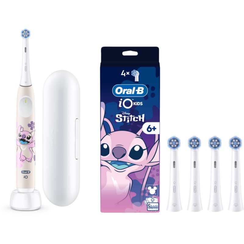 Oral-B iO Kids Disney Stitch Angel toothbrush and replacement toothbrush head set