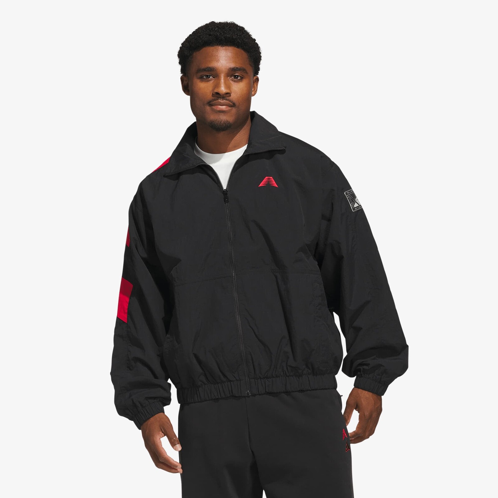 Jacket adidas Anthony Edwards Foundation Track Jacket Black/ Pure Ruby M