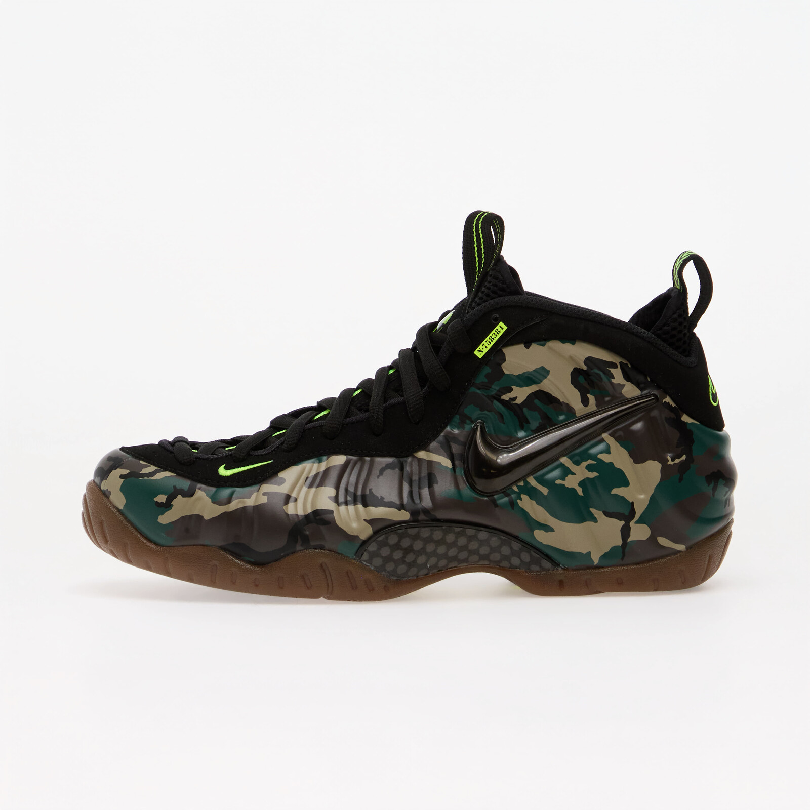 Sneakers Nike Air Foamposite Pro Premium Black/ Black-Voltage Green-Gum Dark Brown UK 10.5