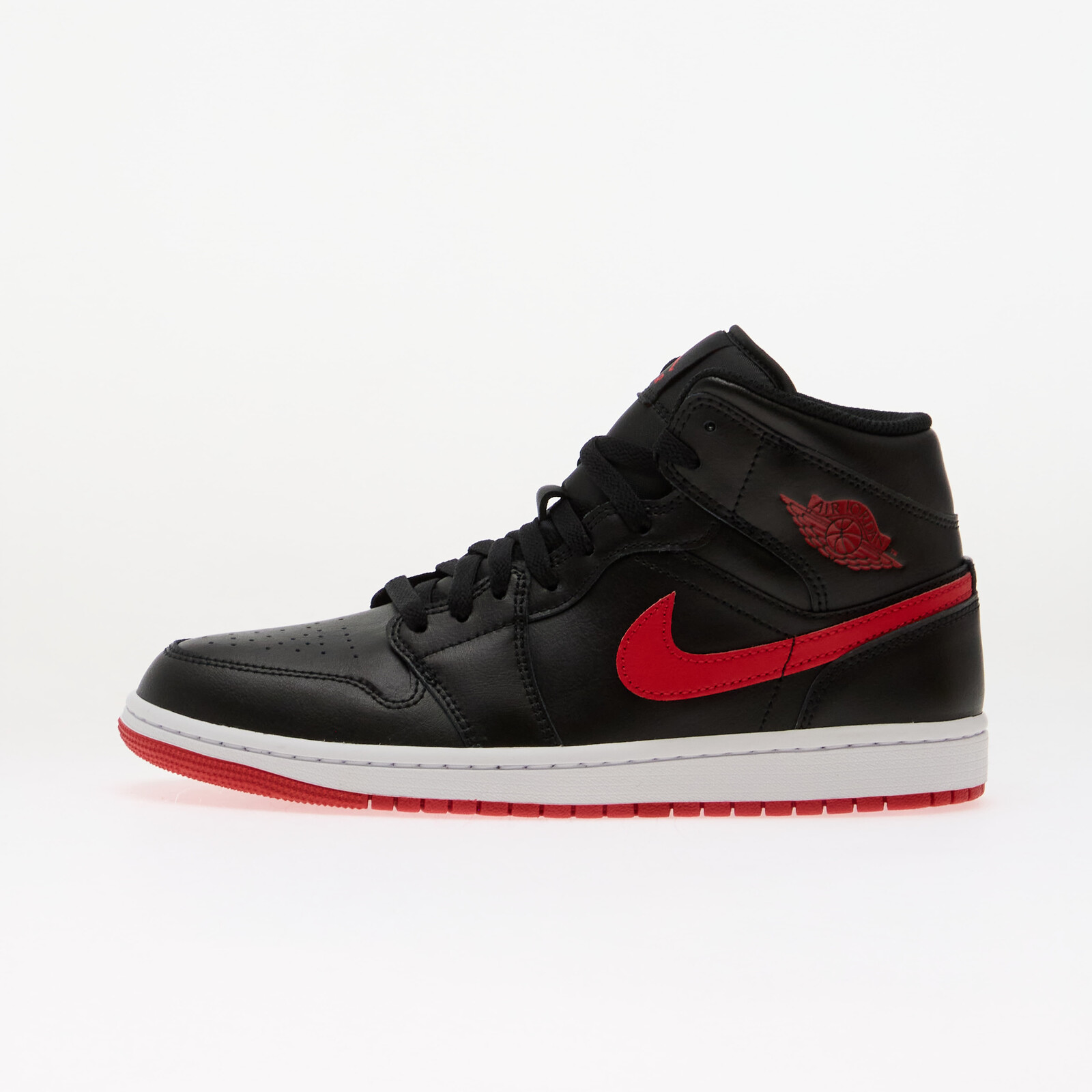 Sneakers Air Jordan 1 Mid Black/ University Red-White UK 7.5