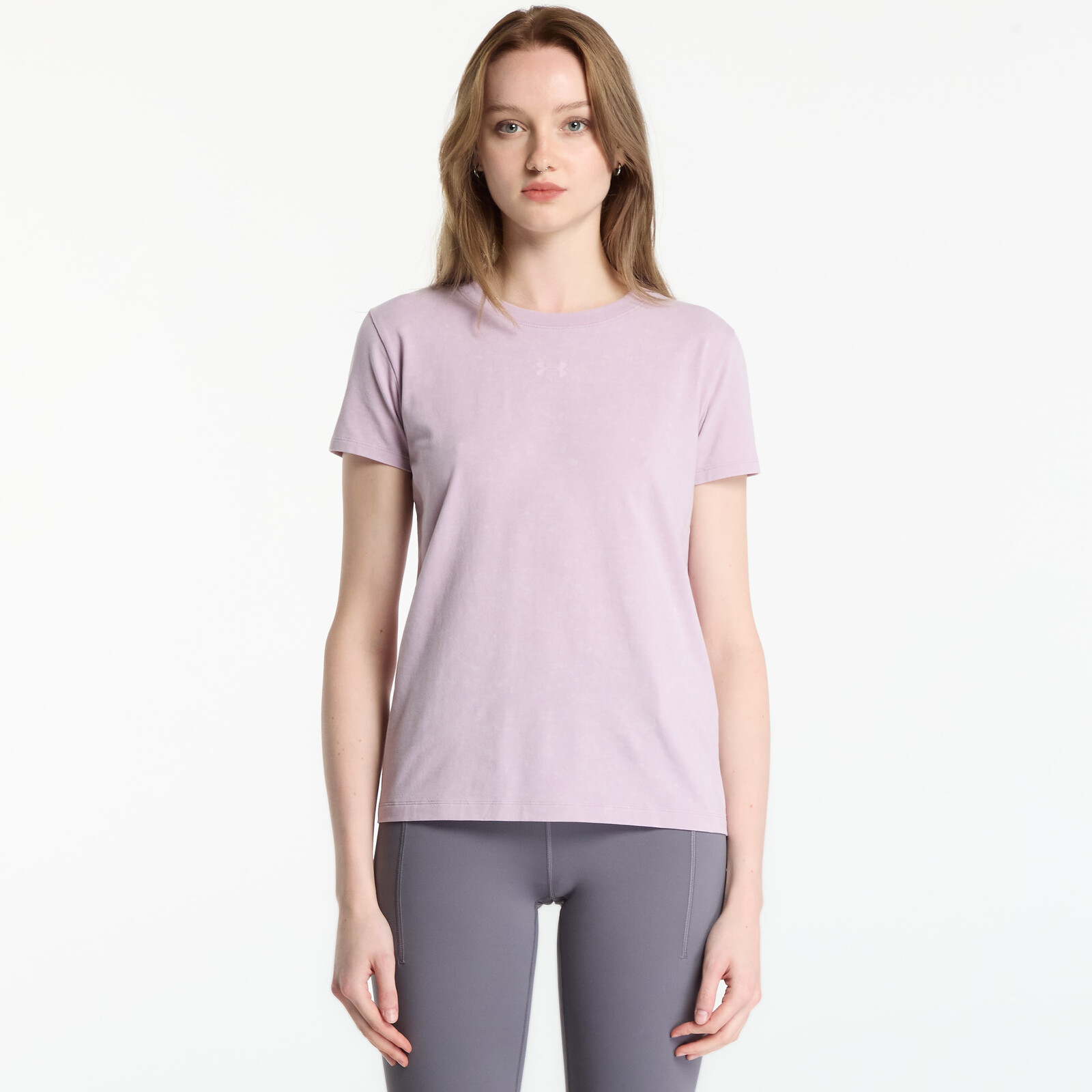 T-shirt Under Armour Rival Cotton Wash Ss Mauve Pink L
