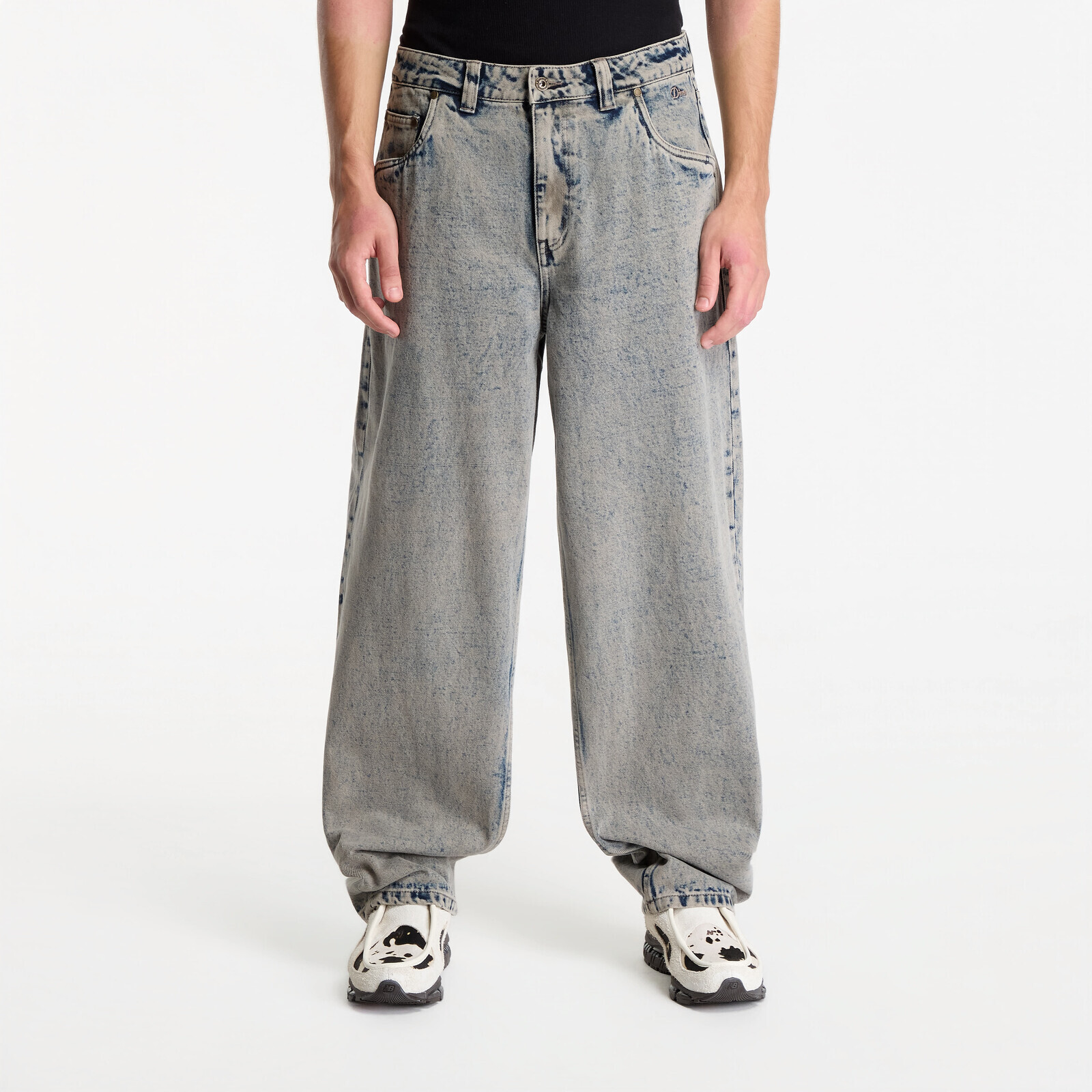 Pants Dime Baggy Denim Pants Overdyed Taupe 30