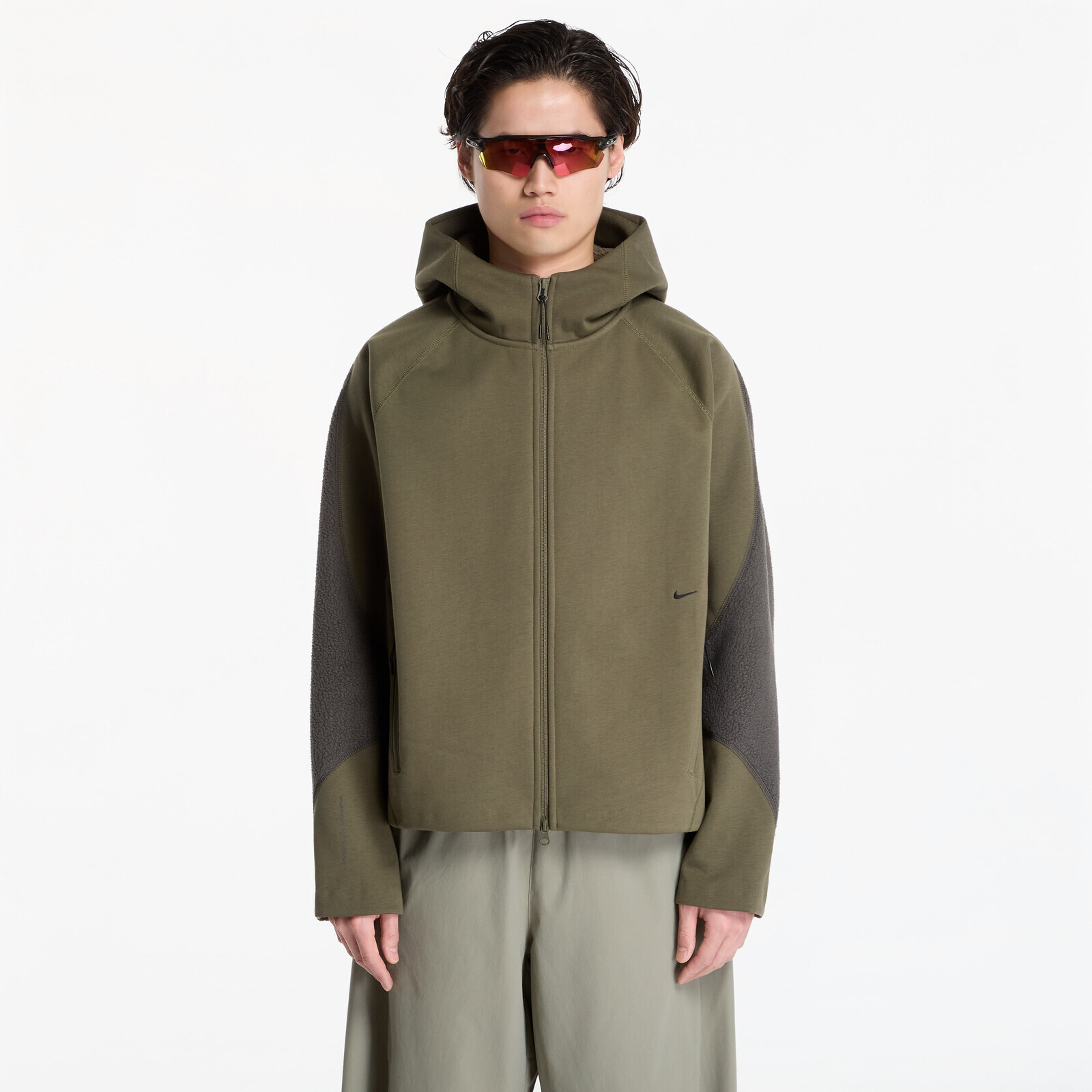 Sweatshirt Nike Tech Boreas Therma-FIT Full-Zip Hoodie Medium Olive/ Newsprint/ Black XS