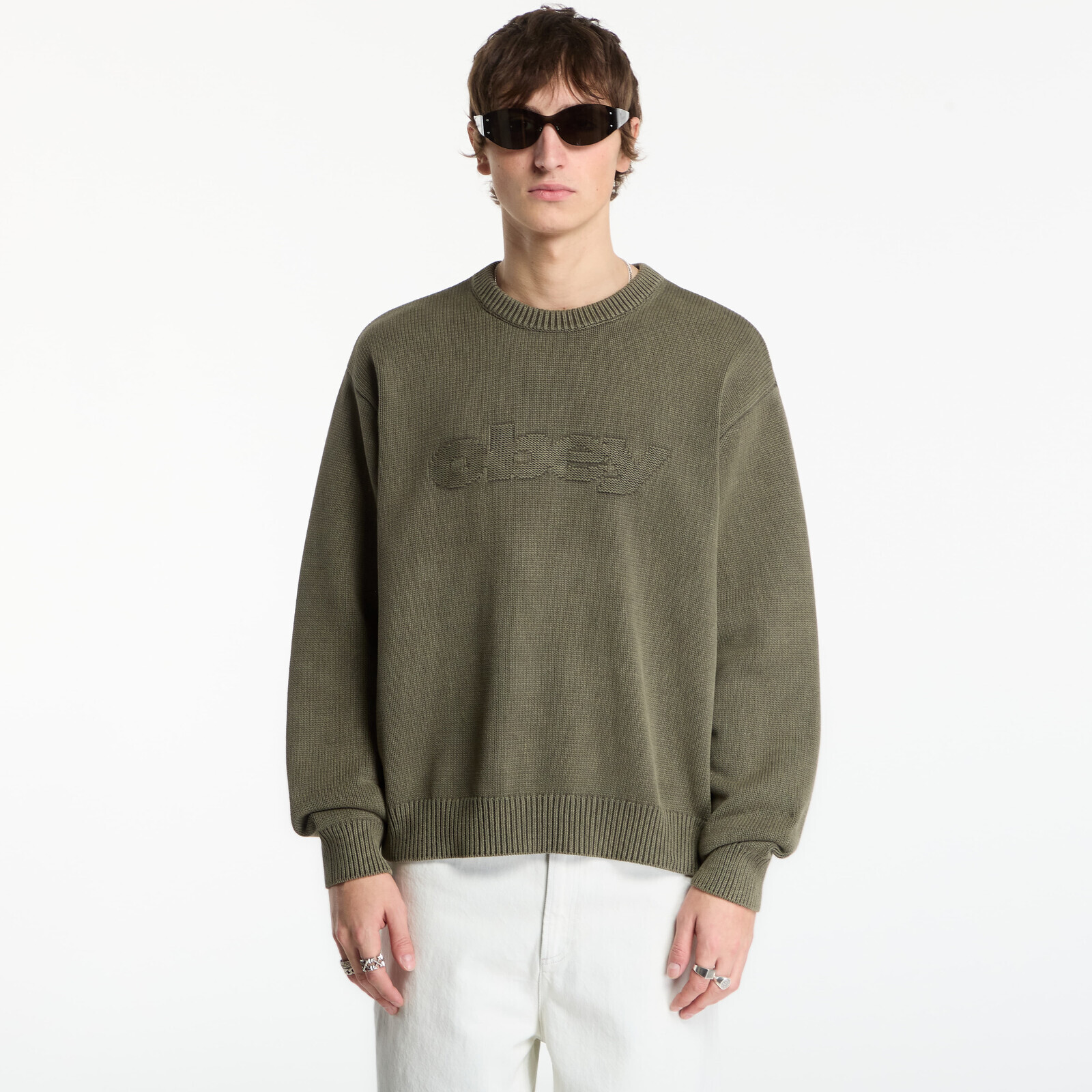 Sweater Obey Fade Wash Speed Logo Sweater Chimera Faded Wash M