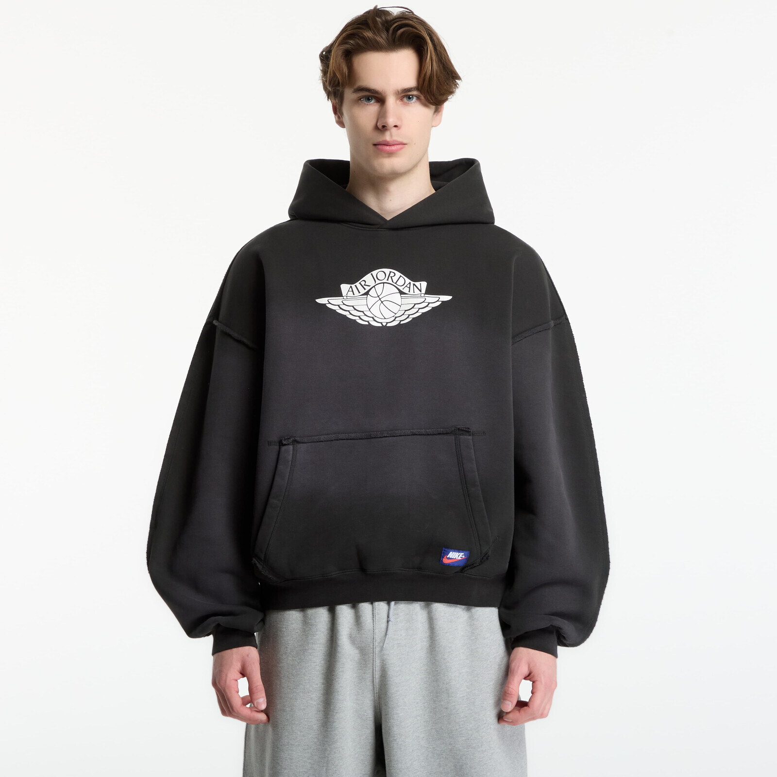 Sweatshirt Jordan Flight Wings Fleece Pullover Hoodie Night Forest/ Sail S