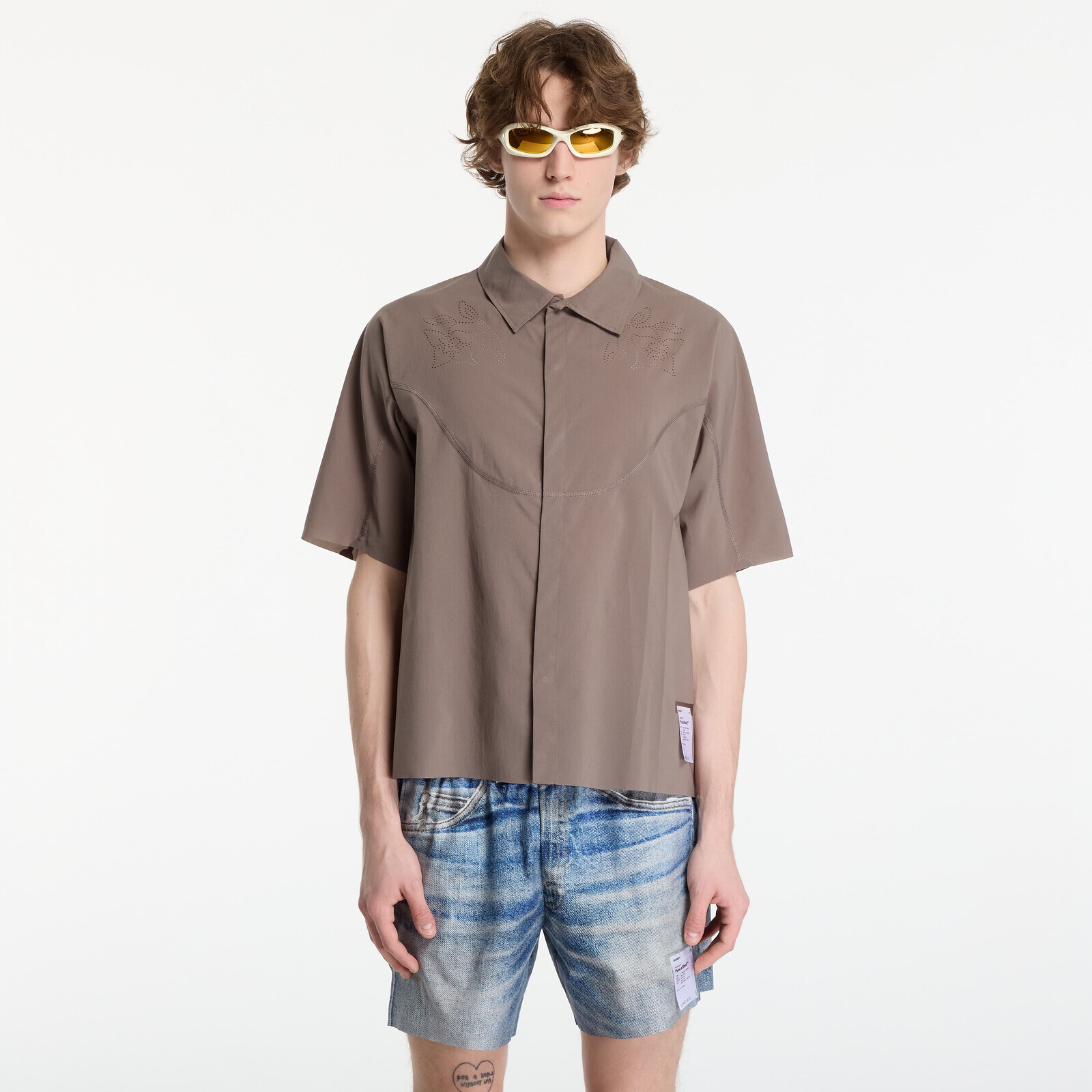 Shirt Satisfy AmbientWarp River Shirt Short Sleeves Falcon L