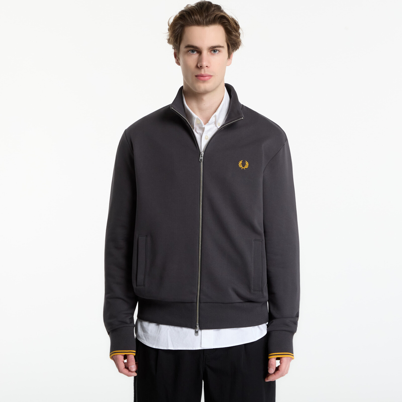 Sweatshirt FRED PERRY Zip Through Sweatshirt Anchor Grey M