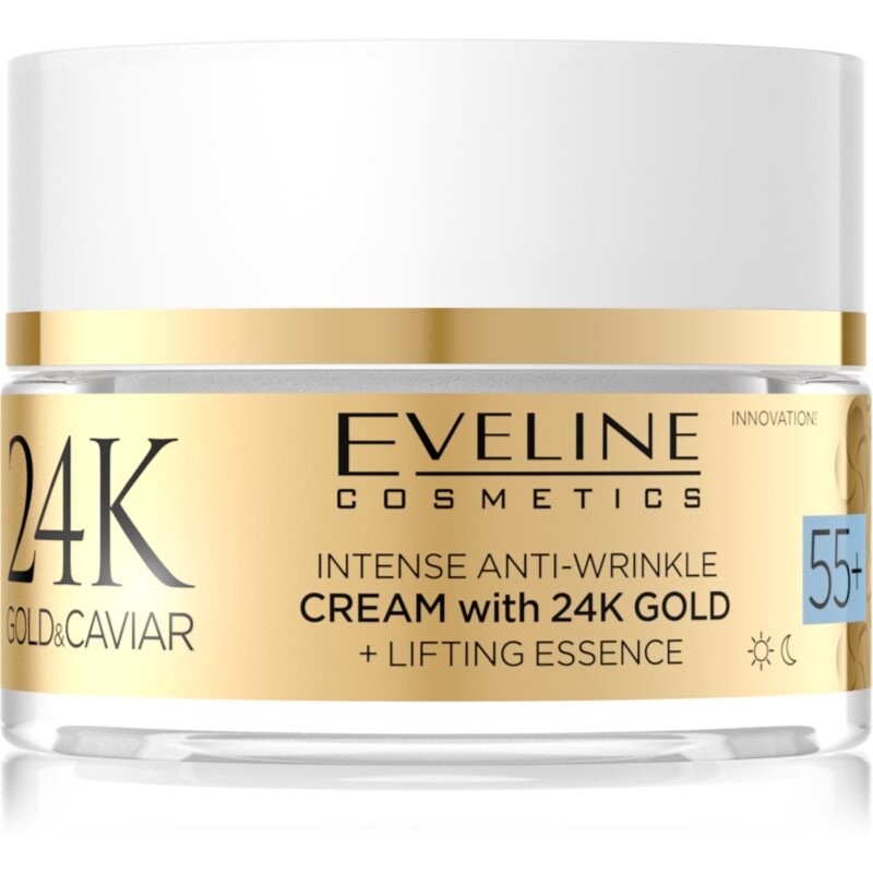 Eveline Cosmetics 24k Gold & Caviar Cream with 24K Gold anti-wrinkle cream 55+ 50 ml
