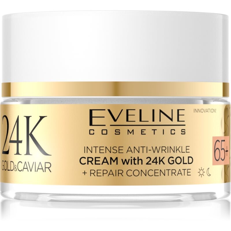 Eveline Cosmetics 24k Gold & Caviar Cream with 24K Gold anti-wrinkle cream 65 + 50 ml