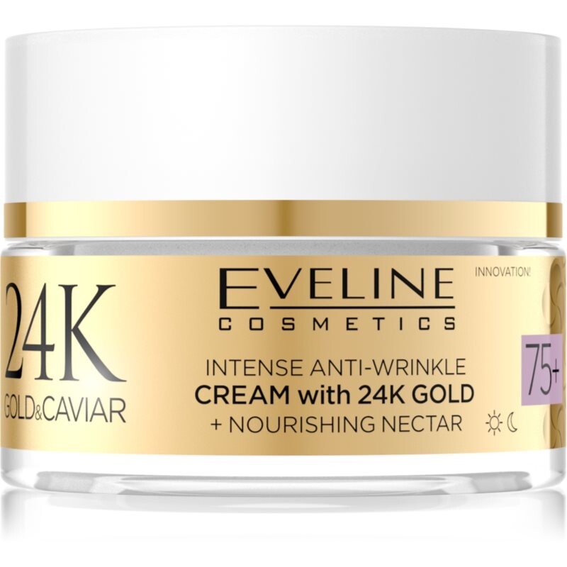 Eveline Cosmetics 24k Gold & Caviar Cream with 24K Gold anti-wrinkle cream 75+ 50 ml