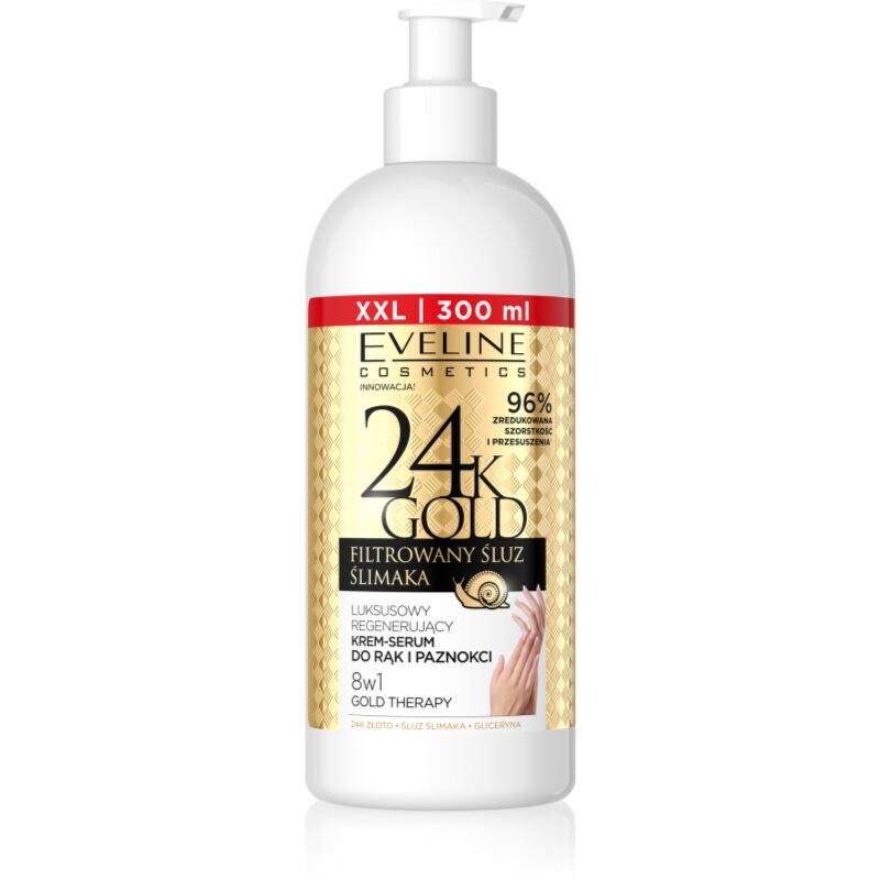 Eveline Cosmetics 24k Gold Regenerating hand cream-serum regenerating hand cream 300 ml