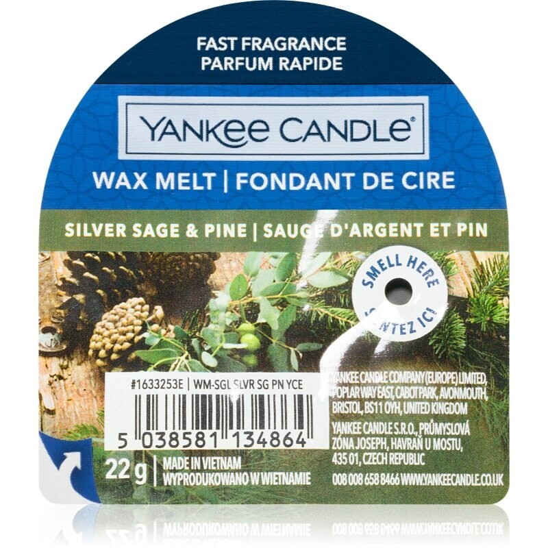 Yankee Candle Silver Sage & Pine wax melt 22 g
