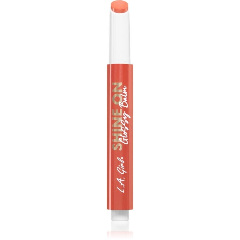 L.A. Girl Cosmetics Shine On gloss lip balm with moisturising effect shade Peach Bellini 2 g