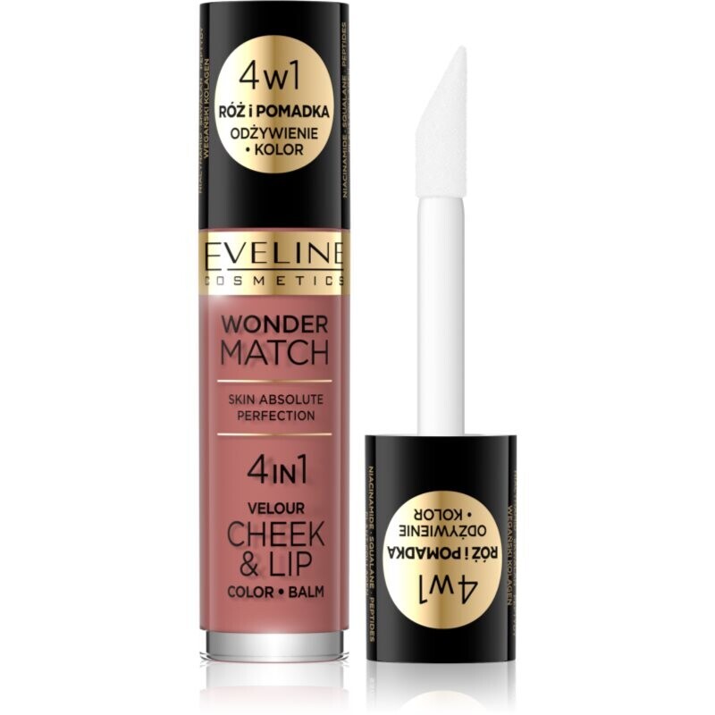 Eveline Cosmetics Wonder Match 4in1 Cheek & Lip liquid blusher for lips and cheeks shade 5 4.5 ml