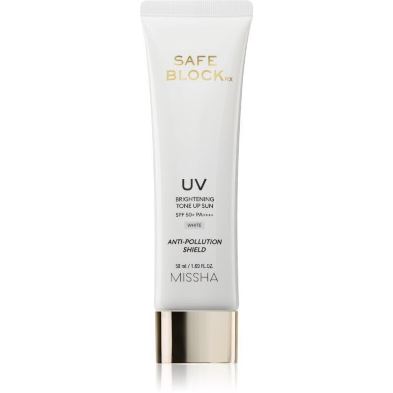 Missha Safe Block RX Brightening Tone Up Sun toning sunscreen to even out skin tone SPF 50+ 50 ml