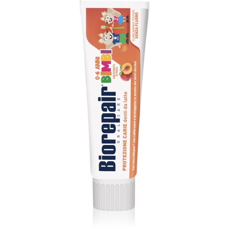 Biorepair Kids 0-6 Peach toothpaste for children to restore dental enamel Peach 50 ml