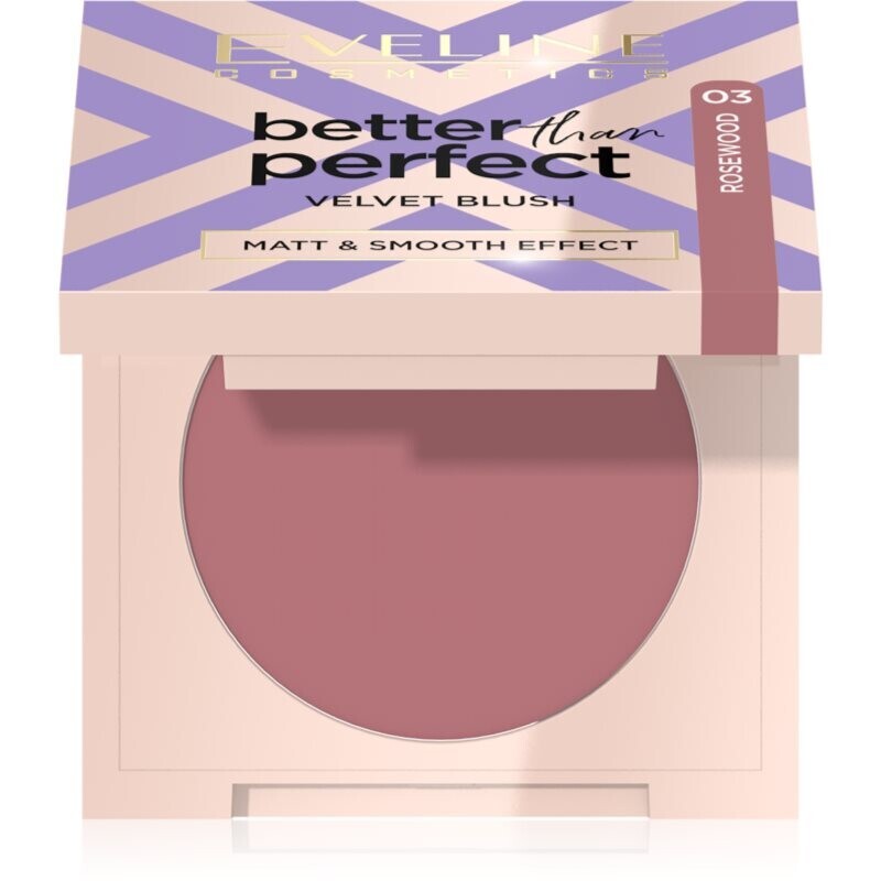 Eveline Cosmetics Better than Perfect Velvet Blush blusher with matt effect shade 03 Rosewood 1 pc
