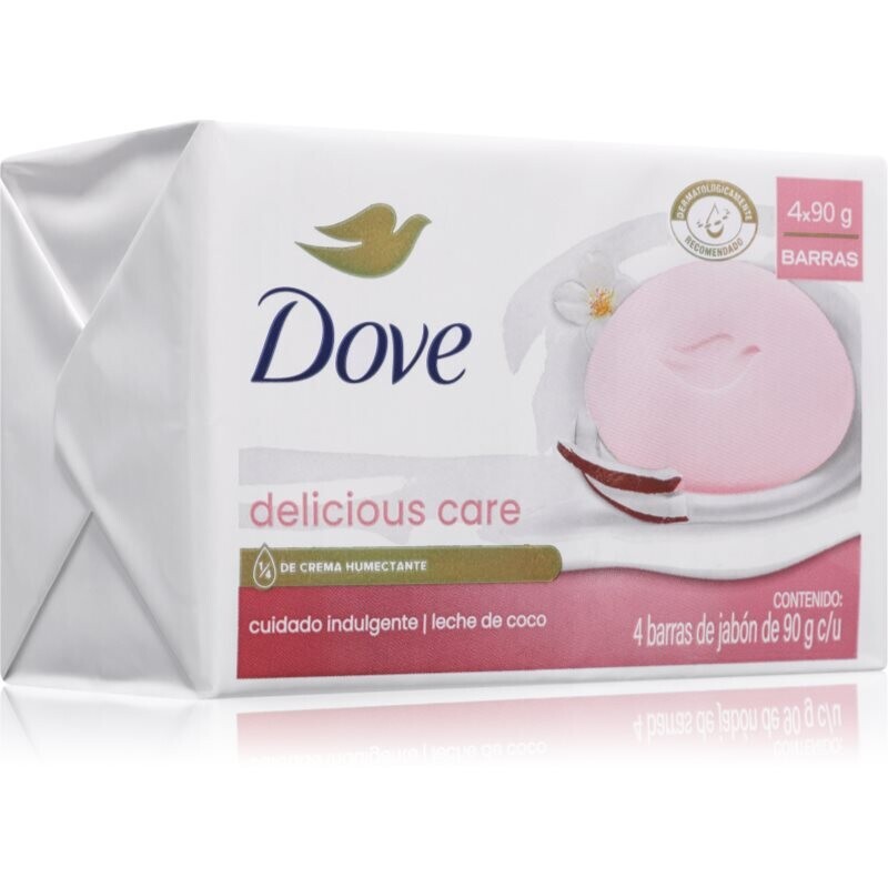 Dove Delicious Care set of bar soaps 4x90 g