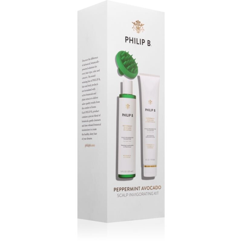 Philip B. Peppermint Avocado Scalp Invigorating Kit set for hair