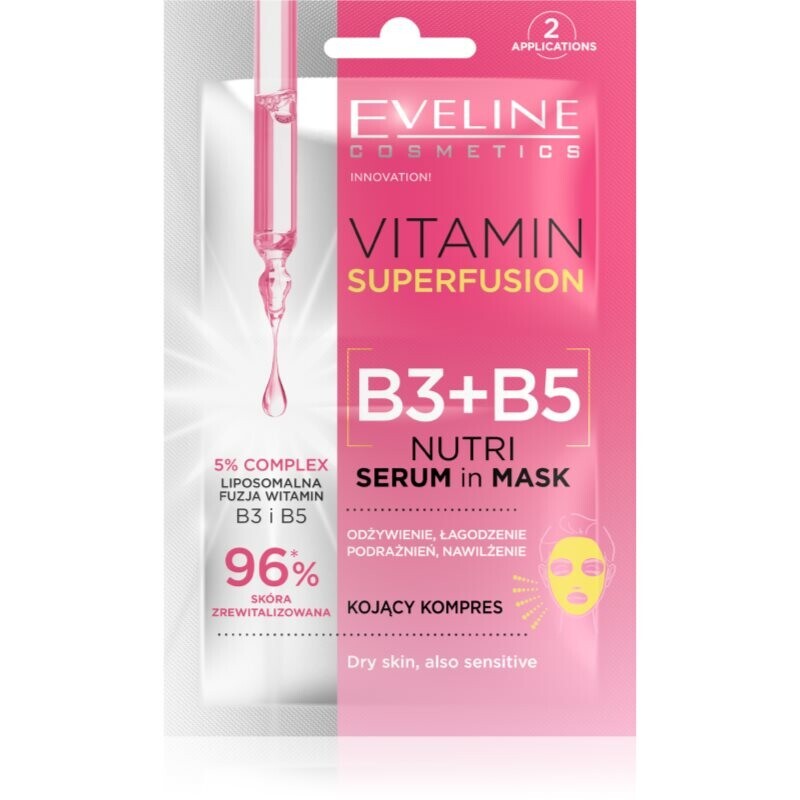 Eveline Cosmetics Vitamin Superfusion moisturising nourishing mask 2x5 ml