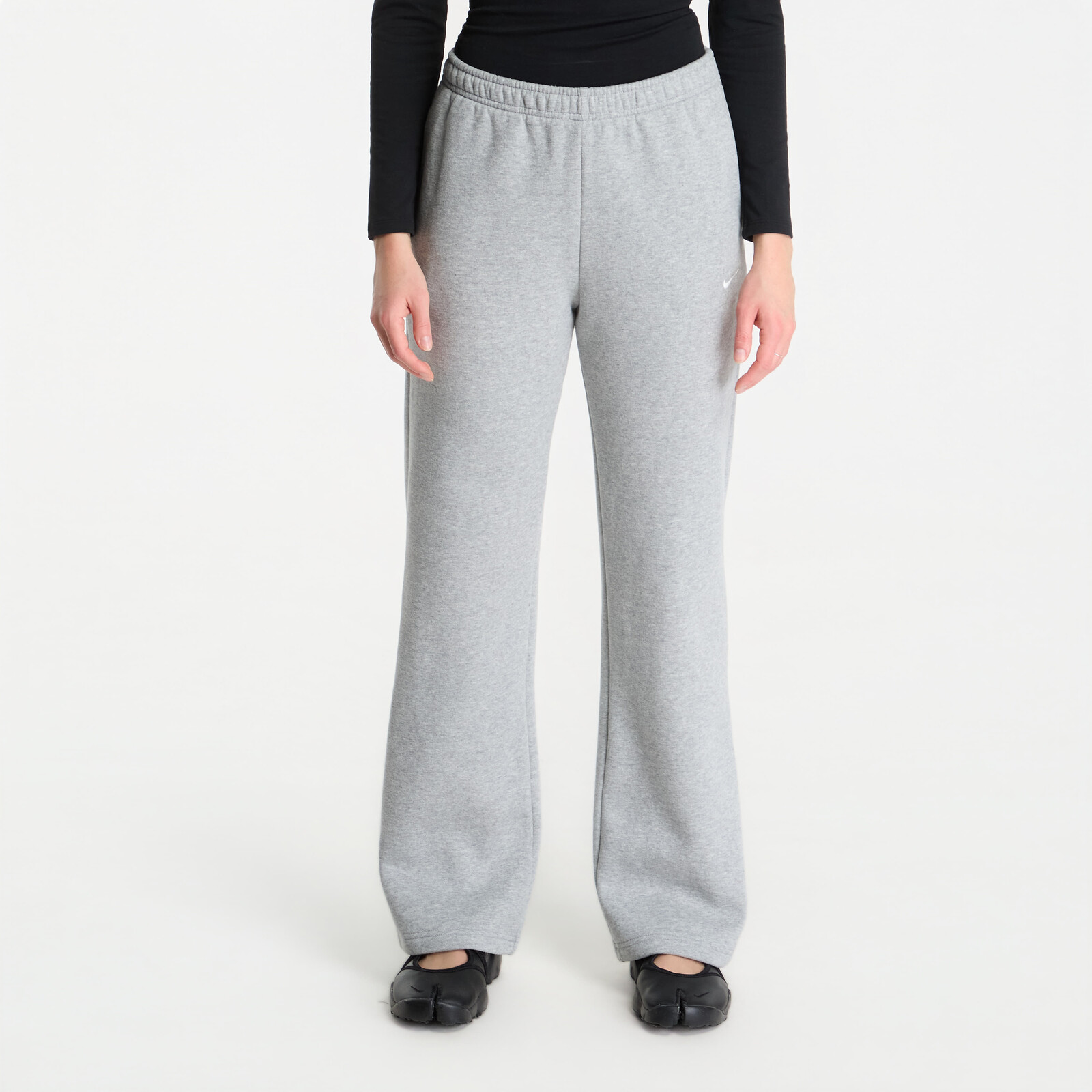 Pants Nike Studio Fleece Medium Weight Mid-Rise Open-Hem Pants Dk Grey Heather/ Sail M