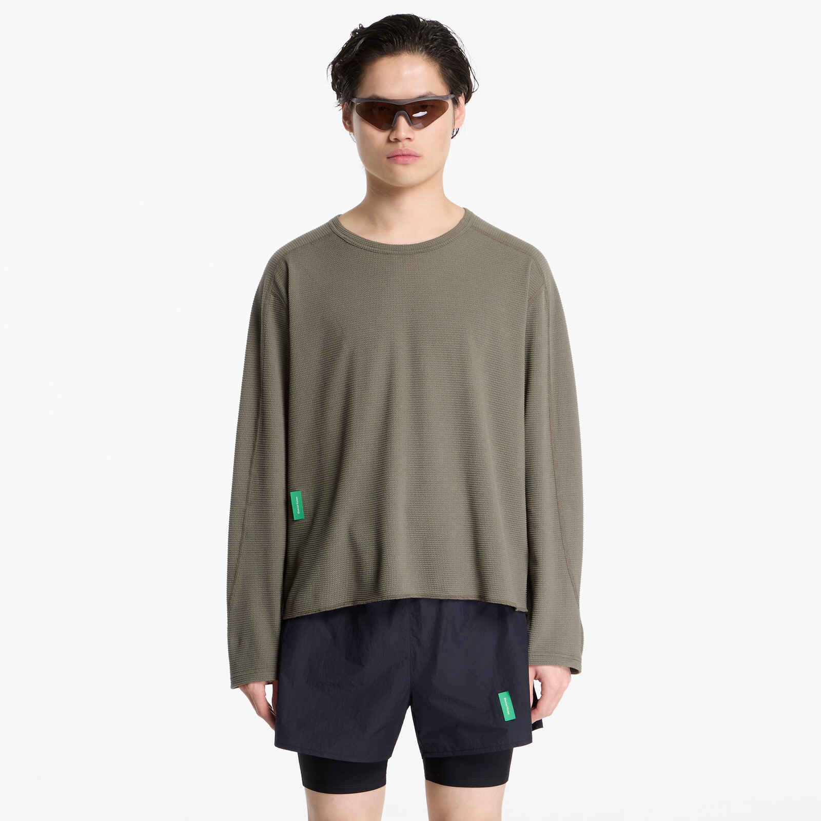 T-shirt District Vision Waffle Long Sleeve Oyster L